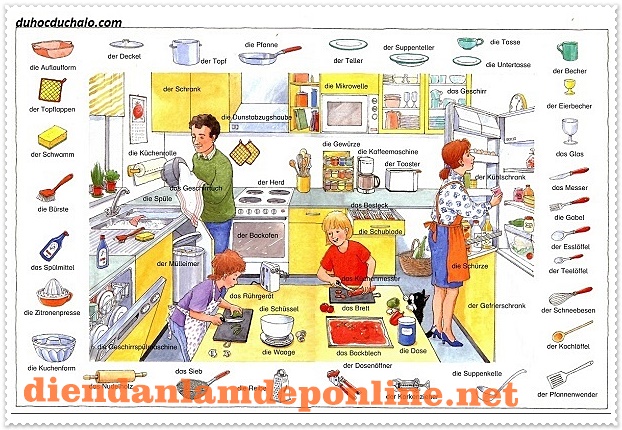 Học từ vựng tiếng Đức qua hình ảnh