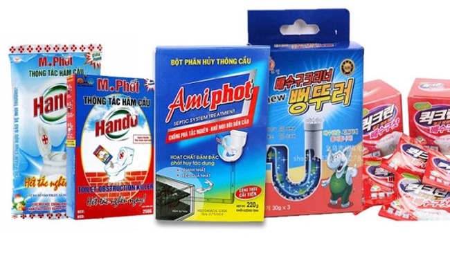 Sử dụng bột th&ocirc;ng cống