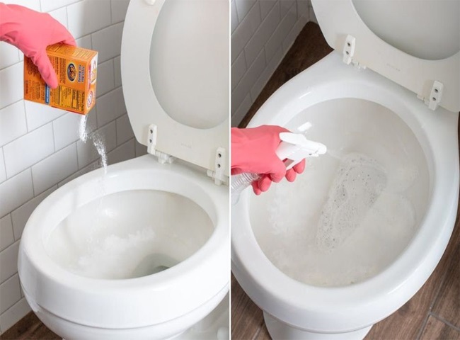 Xử lý bồn cầu bị nghẹt đơn giản bằng Baking Soda v&agrave; Dấm