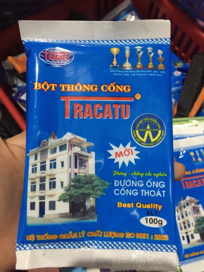 ​Bột th&ocirc;ng tắc bể phốt Tracatu