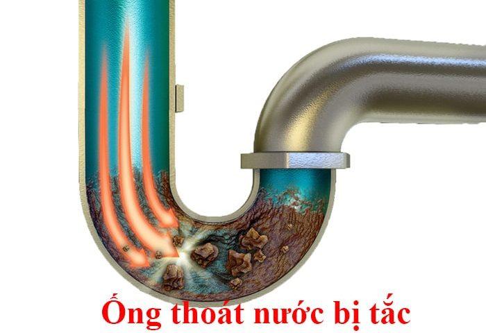 Ống tho&aacute;t nước bị tắc nghẽn do nhiều nguy&ecirc;n nh&acirc;n